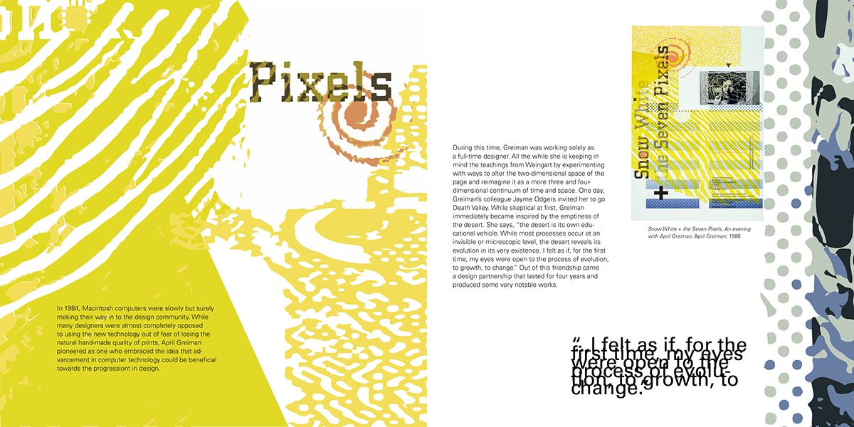 April Greiman aiga book magazine Layout design pixels abstract inspiration biography