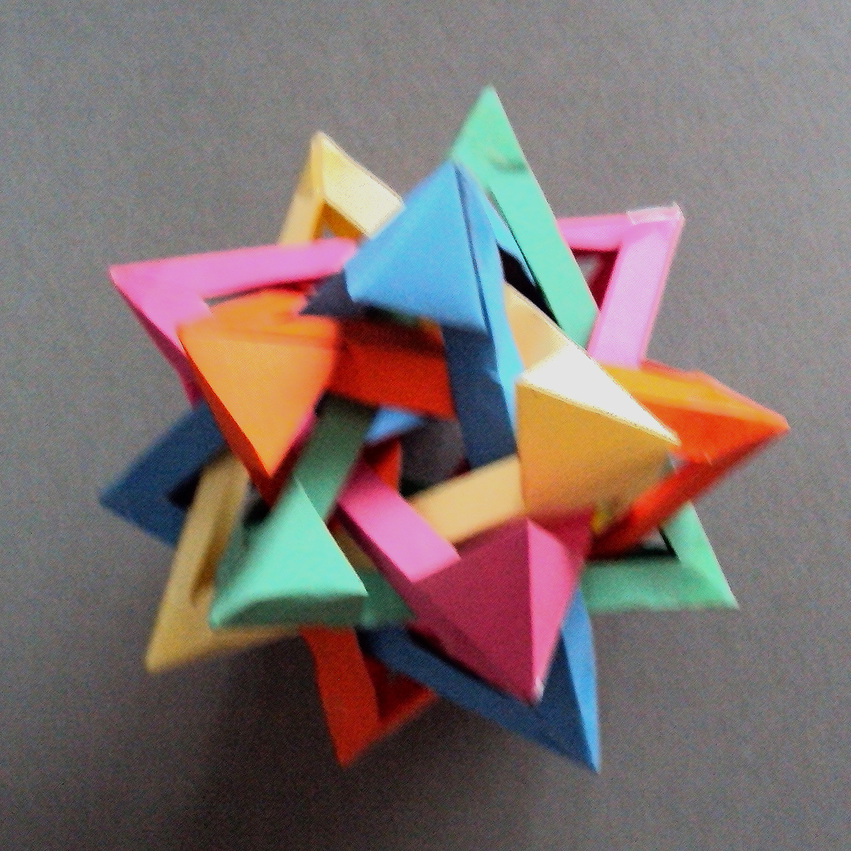 Picture color composition combinatorics Lamp kusudama origami  kirigami