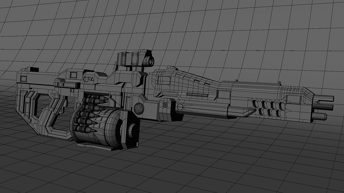 autodesk maya Maya 3D Render Gun
