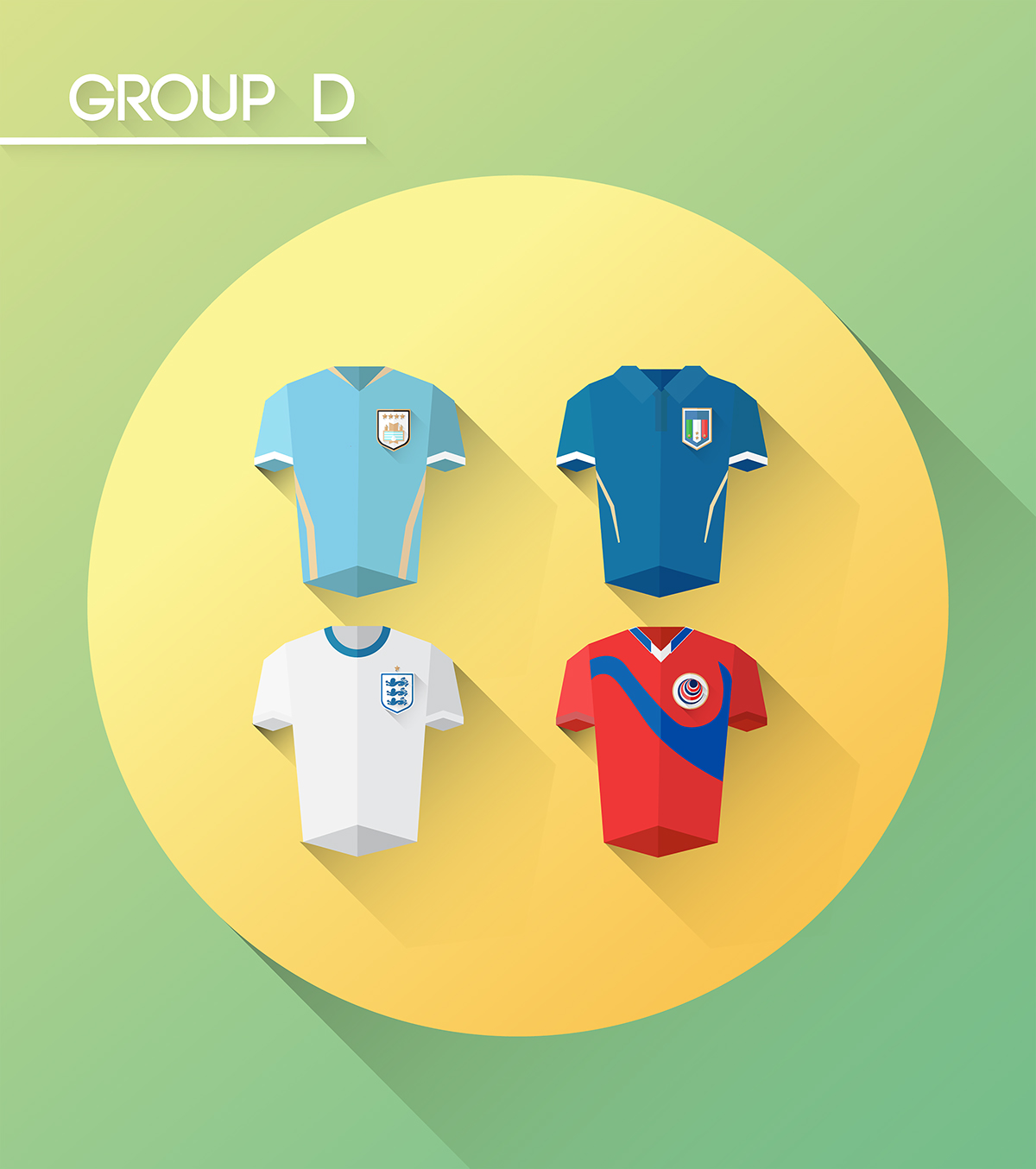 world cup minimal flat shield
