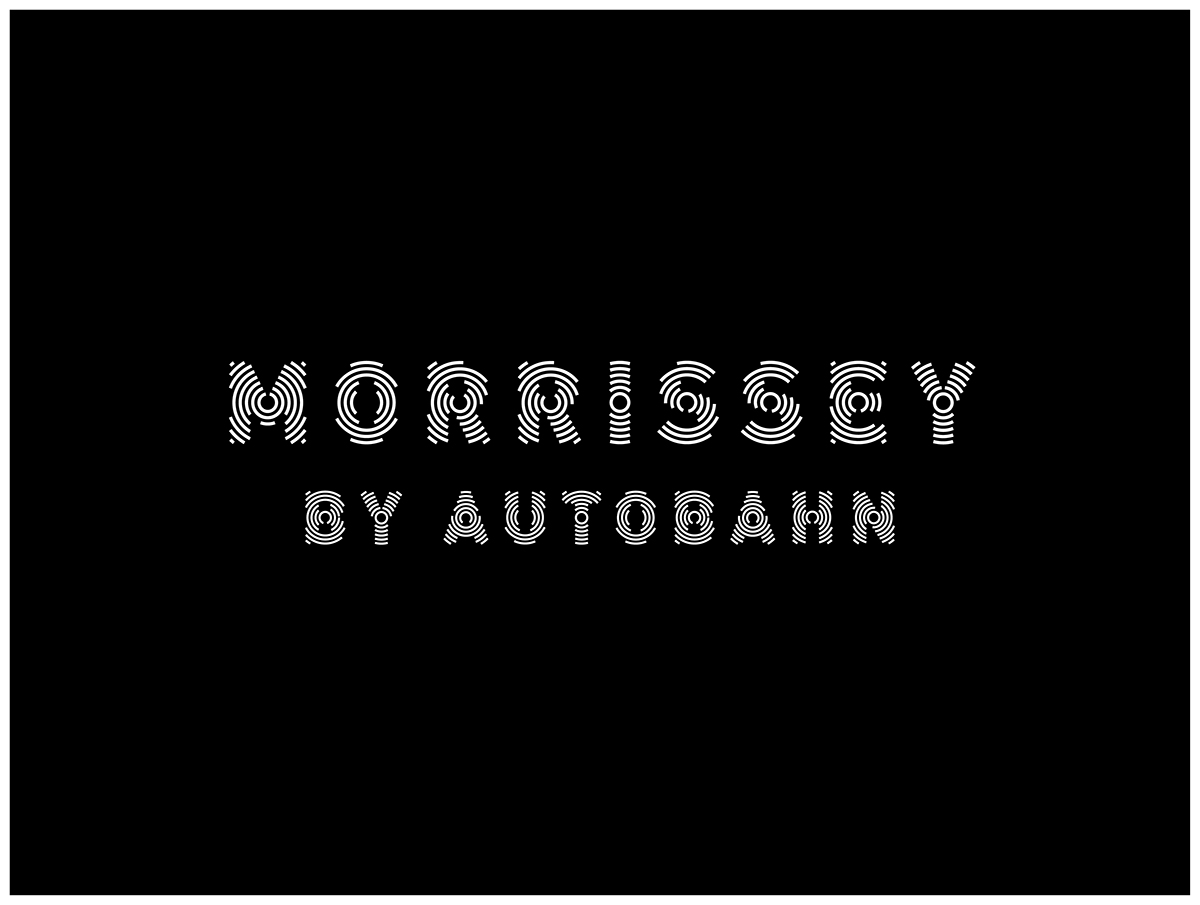 AUTOBAHN  typography  letters  Graphic  design  animation  exhibition sound  light  Waves  the smiths  Morrissey