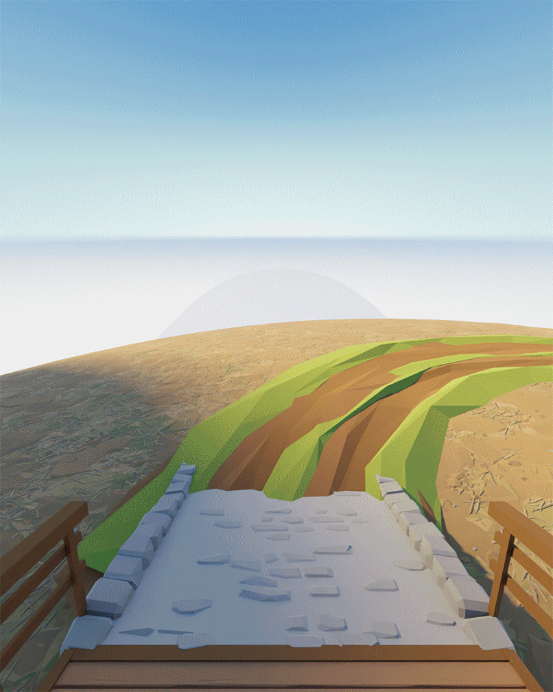 Nature environment Landscape lowpoly 3D terrain animation  stylized арт poly