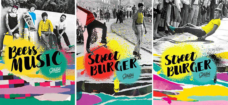 gordon burger design barcelona raval bcn diseño Mural arte spray