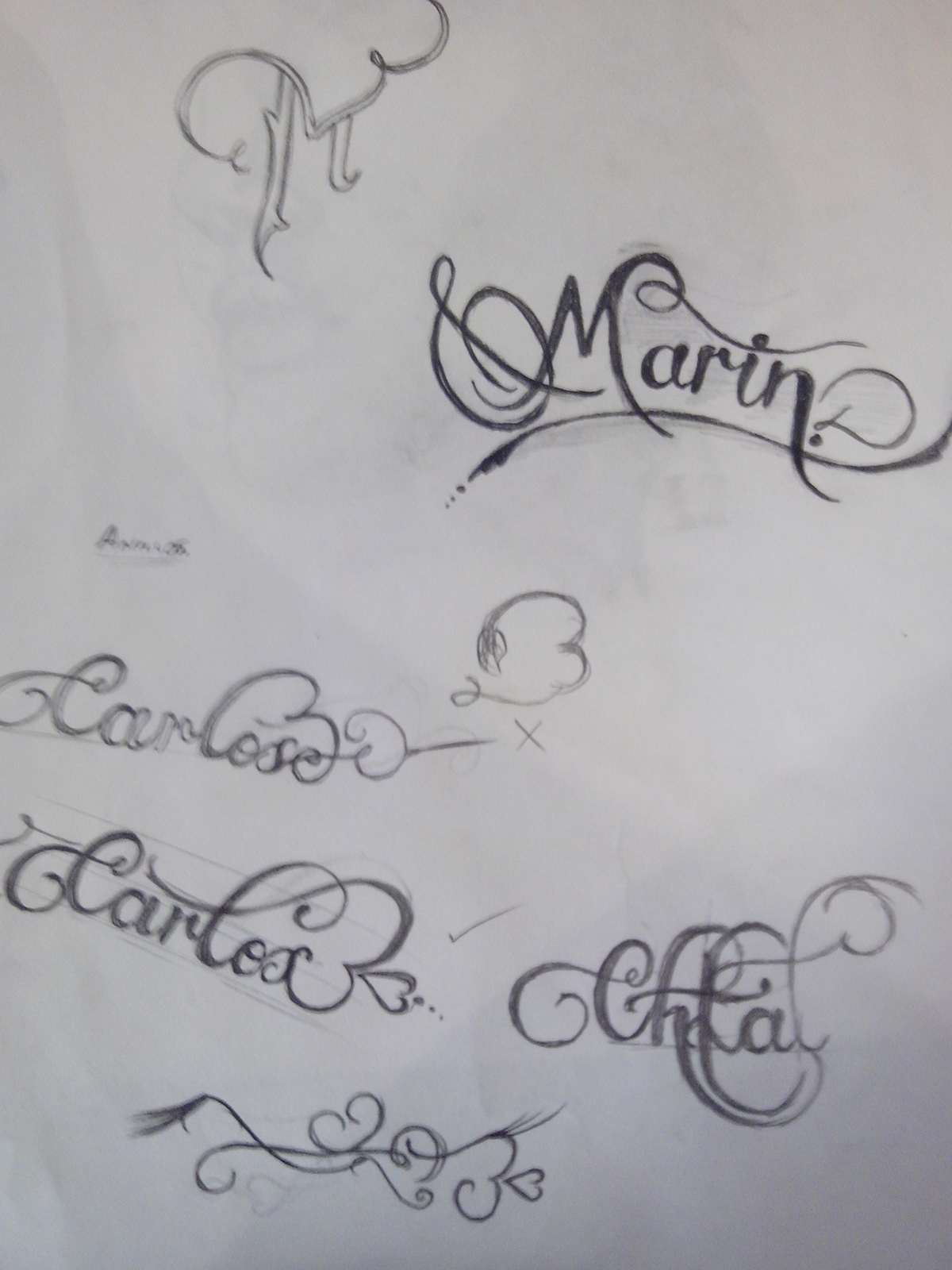 chuky baby sketch pencil carlos Marin lettering