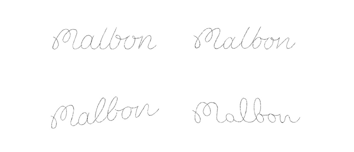 Multiple sketch iterations of Malbon