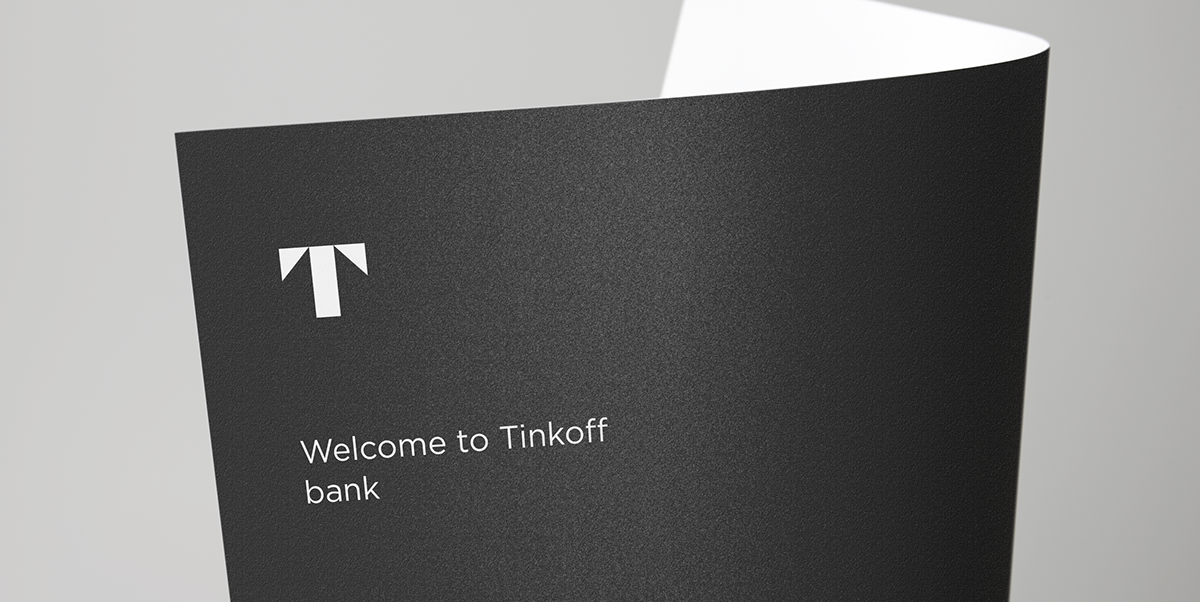 tinkoff branding  banking finance Fintech black stone identity