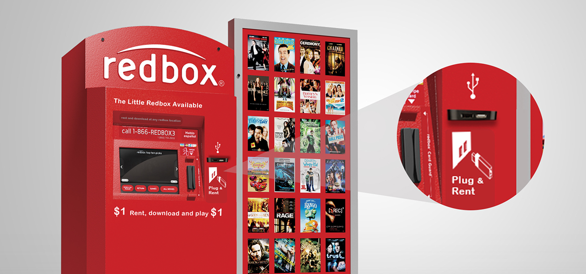 redbox usb product design  Advertising  rental movie