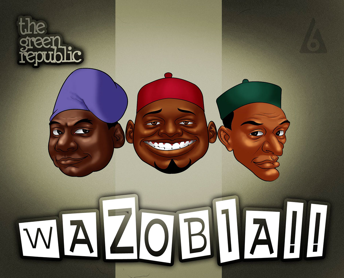 heads portraits nigerian culural wazobia igbo Yoruba hausa Picture cartoon