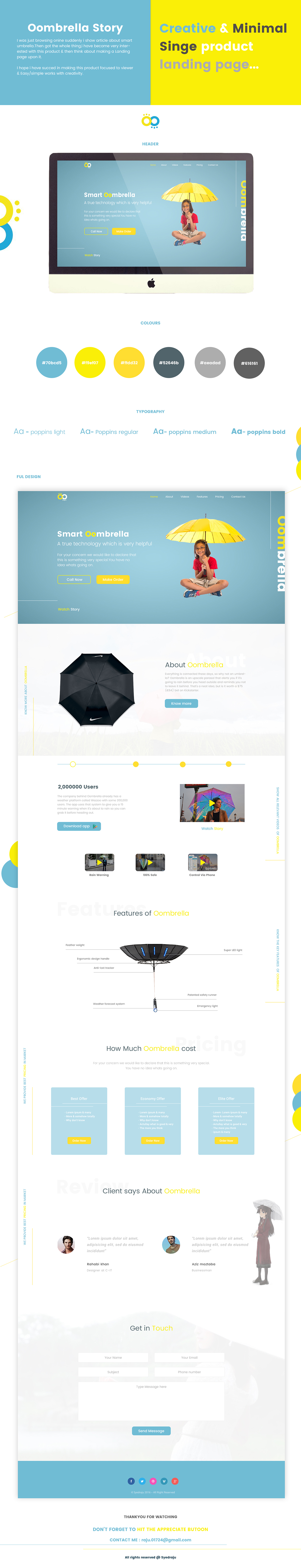 product landing page psd template UI ux Website Design interaction photoshop