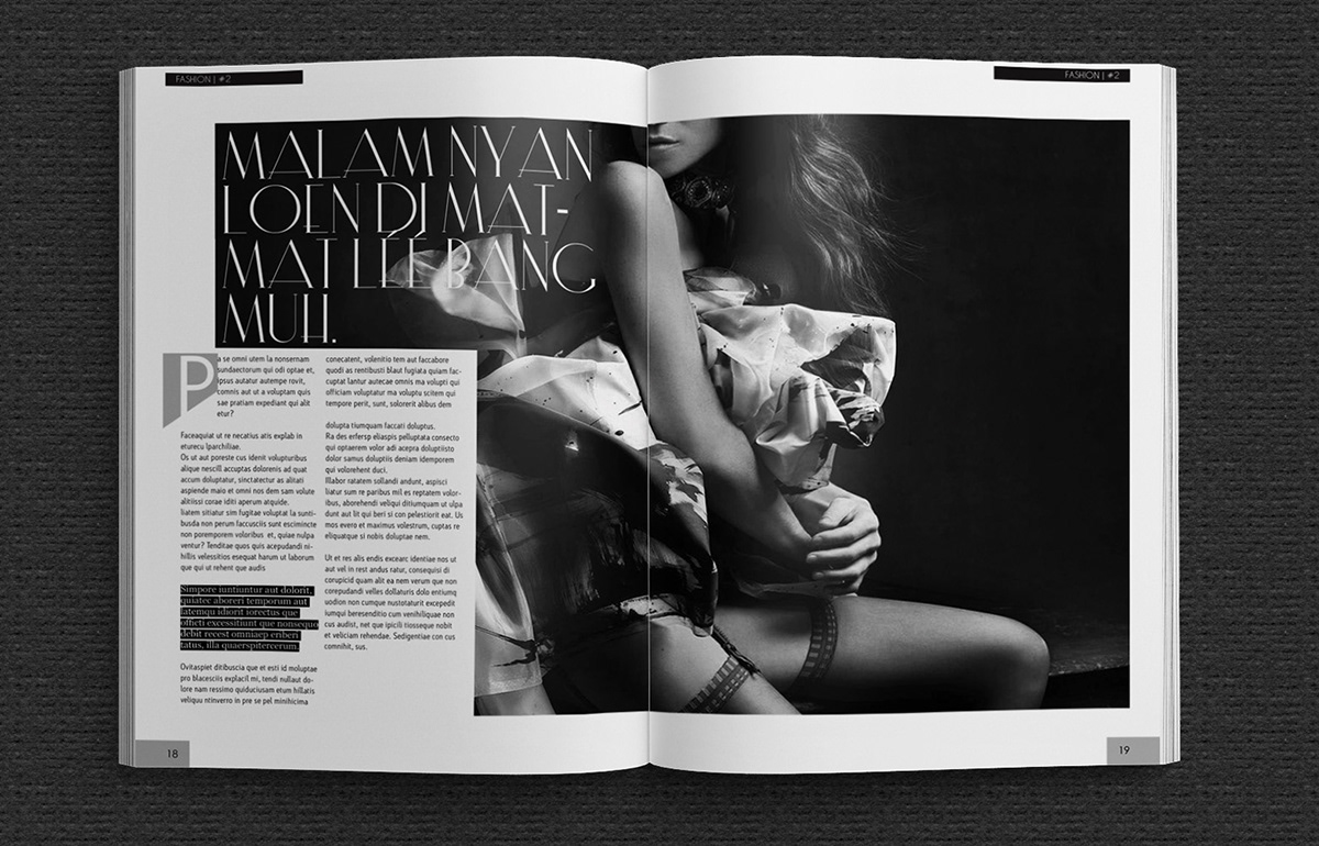 magazine template Unique elegant corporate concept black white model Catalogue modular