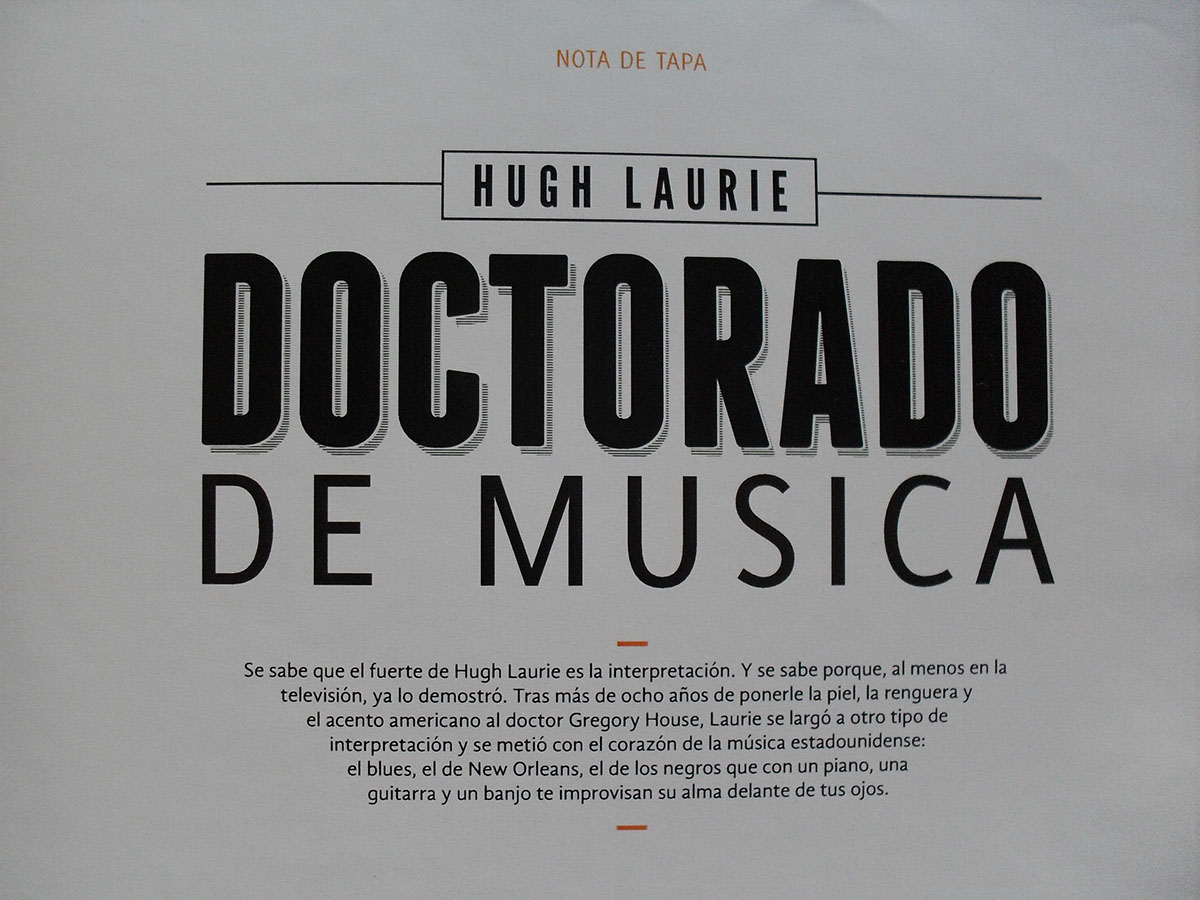federico zabala cosgaya tipografia diseño gráfico revista jazz jazzine magazzine hugh laurie cool argentina