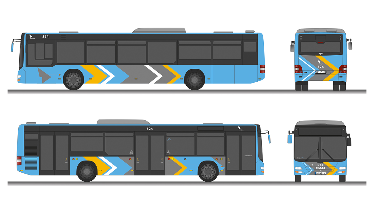 branding  malatura design public transport art projektowanie graficzne transport publiczny autobus bus visual identity