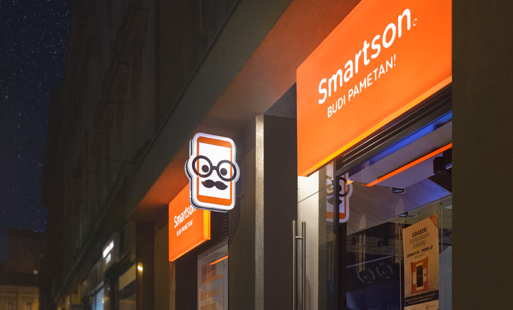 smartson  logo  design  orange  store   mobile phone  smartphone  zagreb  Croatia