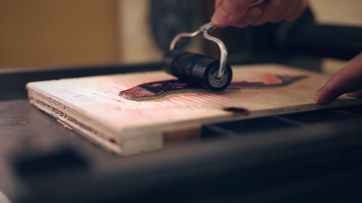 koi print Printing letterpress fish