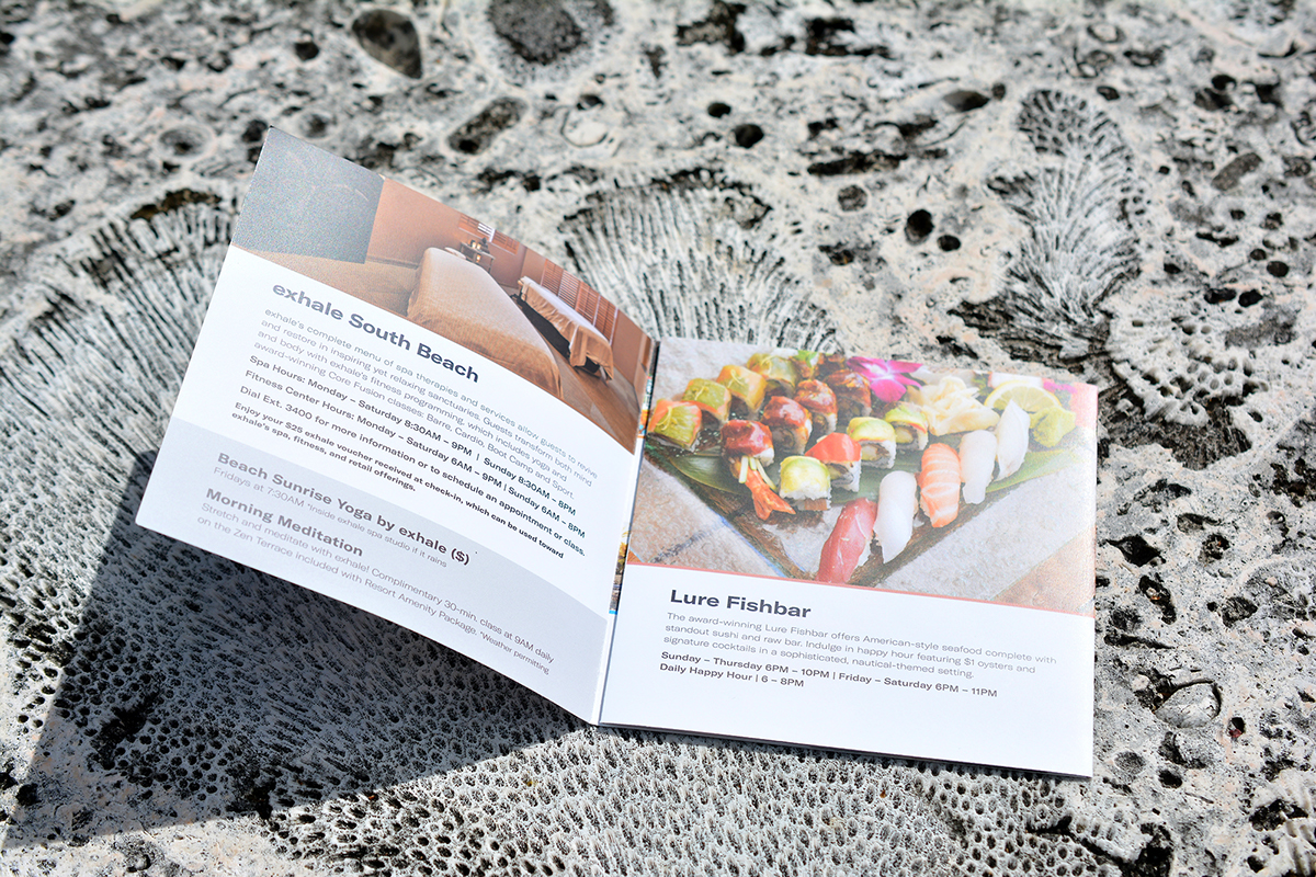 loews hotels postcards flyers marketing materials Hospitality wedding SOBEWFF miami