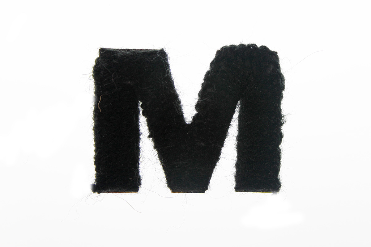 tejido tipografia alfabeto knit Lana
