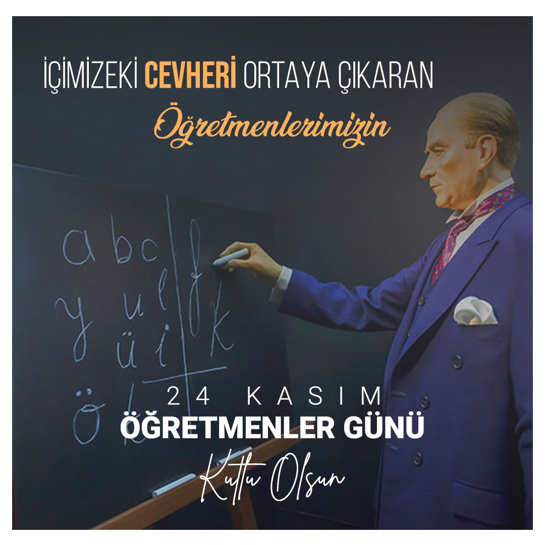 24kasım Ataturk chalk graphic design  Mockup Öğretmenler Günü photoshop Social media post teachers day