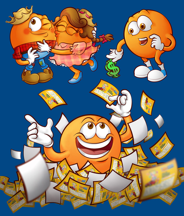 mascote Character orange super mercado market