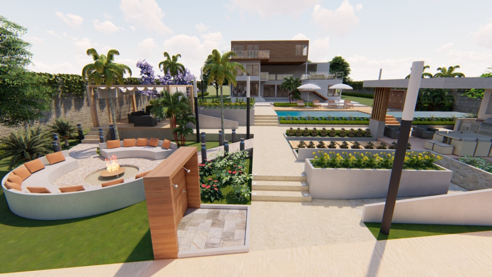 beach project green areas Landscape Design Paisajismo residential