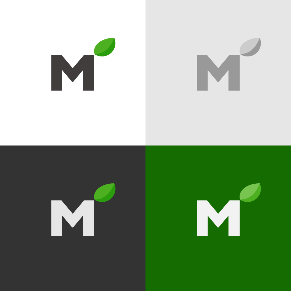 branding  IT minimalistic simple logo Project Management mint fresh