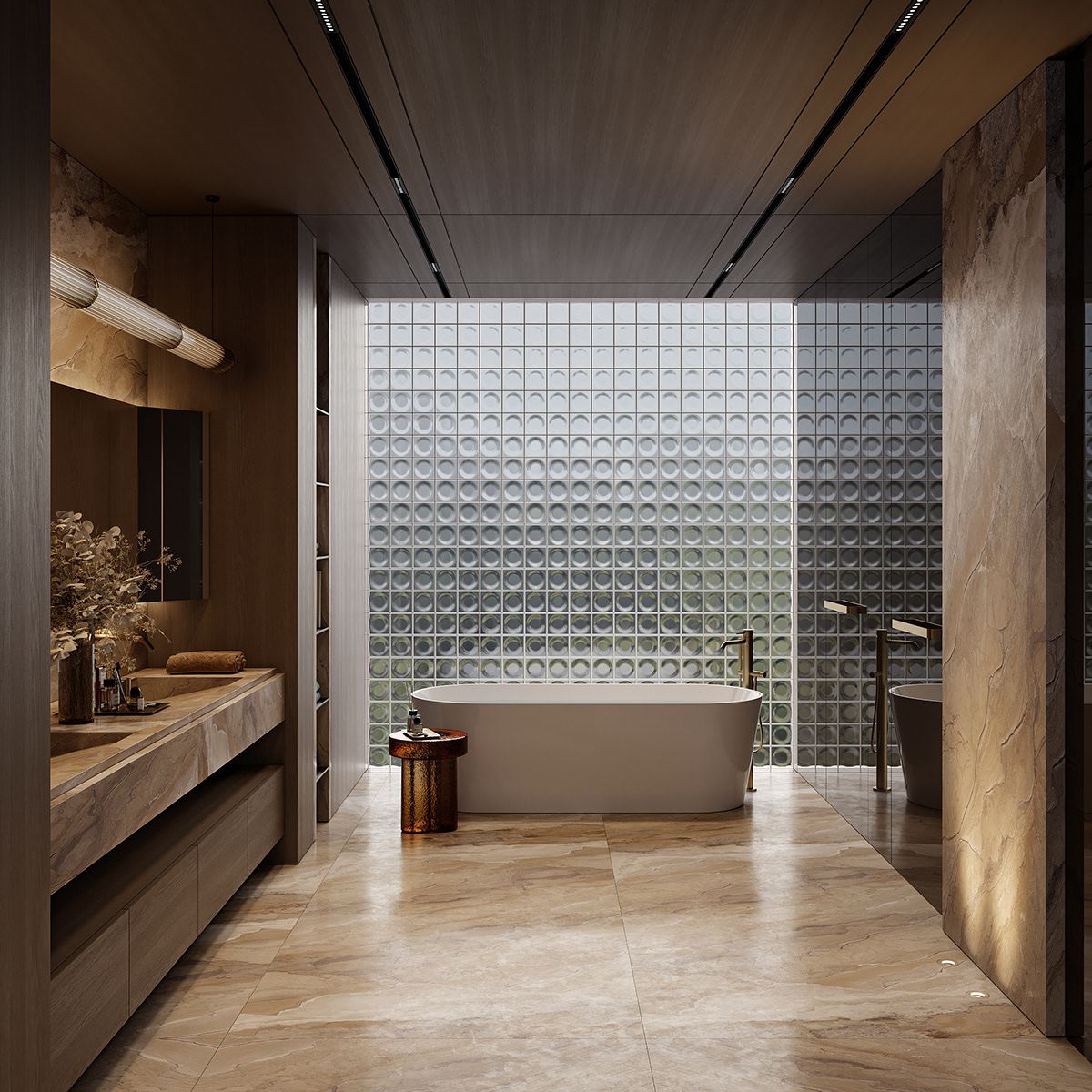corona render  Marble interior designer bathroom design home design CGart architecture visualization Render арт