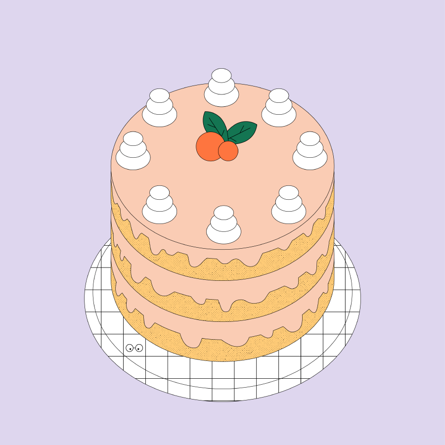 bold colors cake Food  geometric ILLUSTRATION  lineart pepparstudio shapes vector