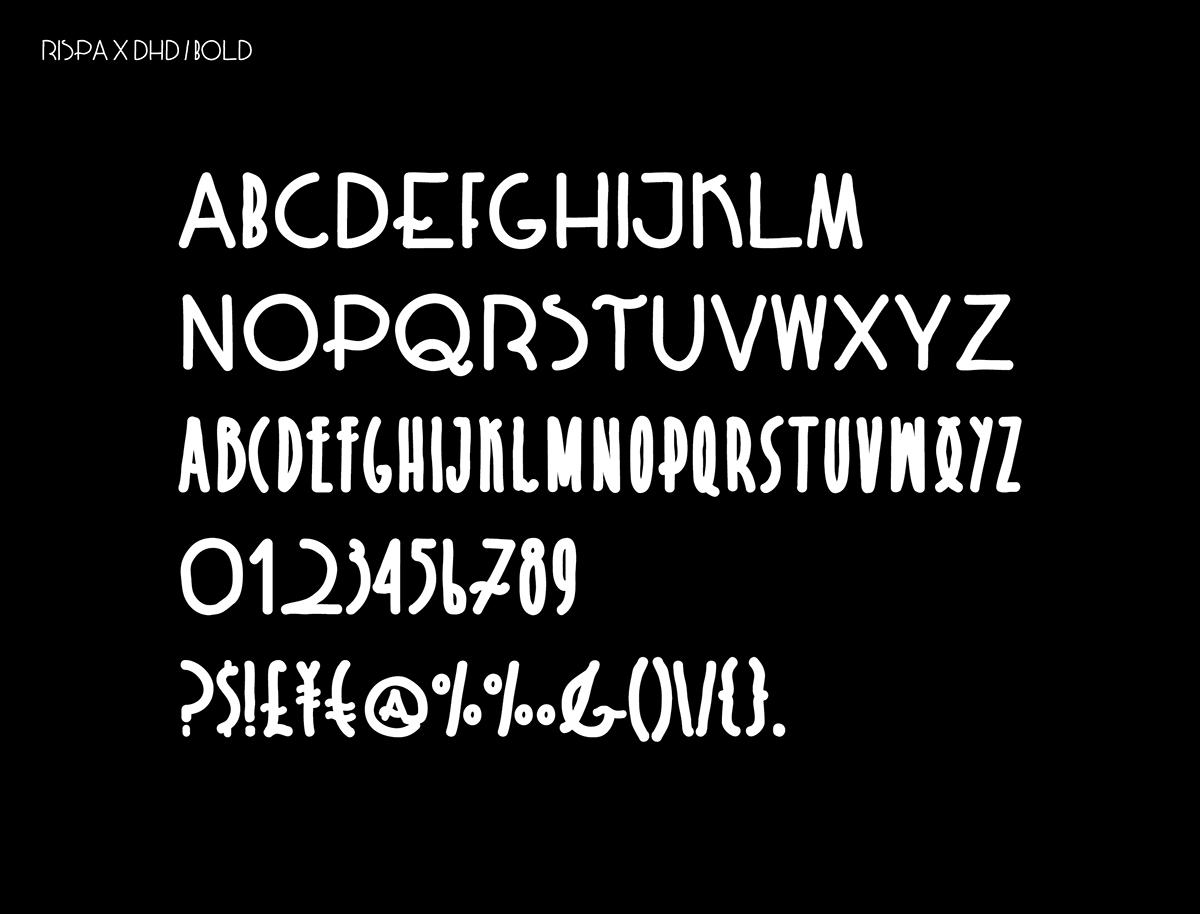 Rispa Typeface type font free download Konrad Bednarski type design dhd skinny DHD type Rispa type Larry Clark cool Handstyle Free font