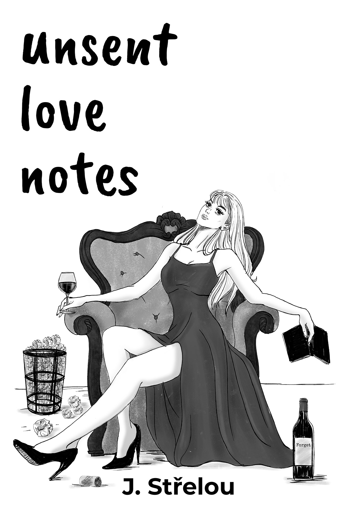 Book Cover Illustration by Karen Alarcon for " Unsent Love Notes" by Julia Strelou