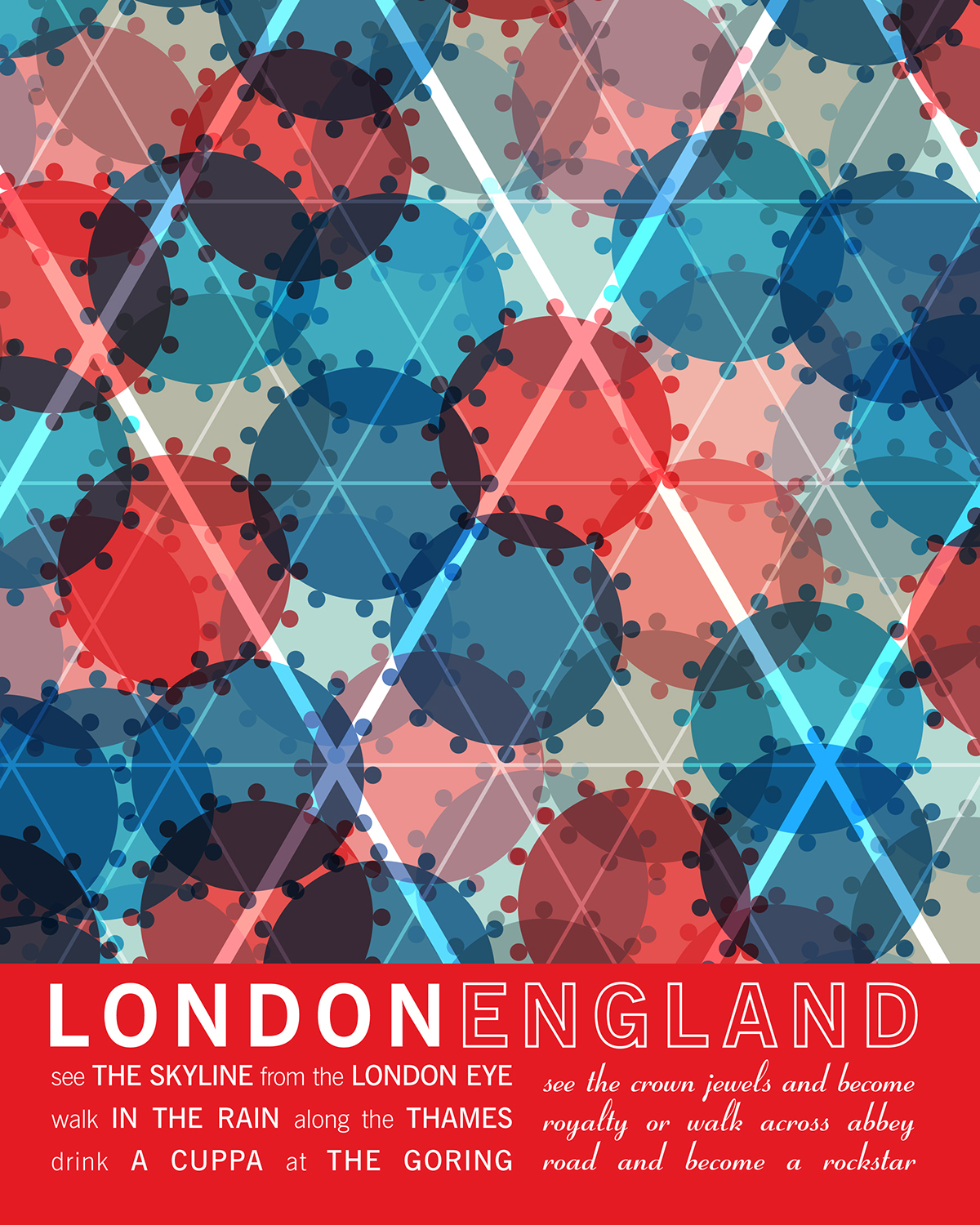London england pattern print