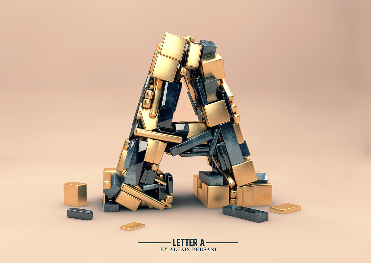 Typographie typo type letter lettre lettres letters 3D Cinema 3DType 3Dtypo 3dtypography 3Dtypographie alphabet cinema4d