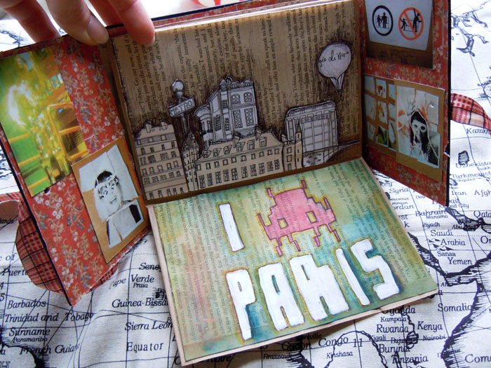 Paris handmade book handmade collage