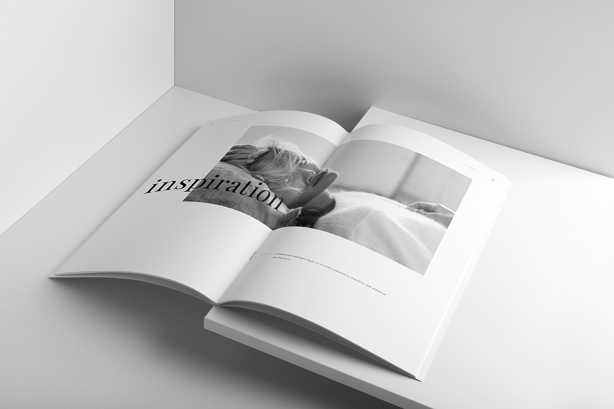 editorial InDesign Layout magazine minimal personal portfolio print showcase template