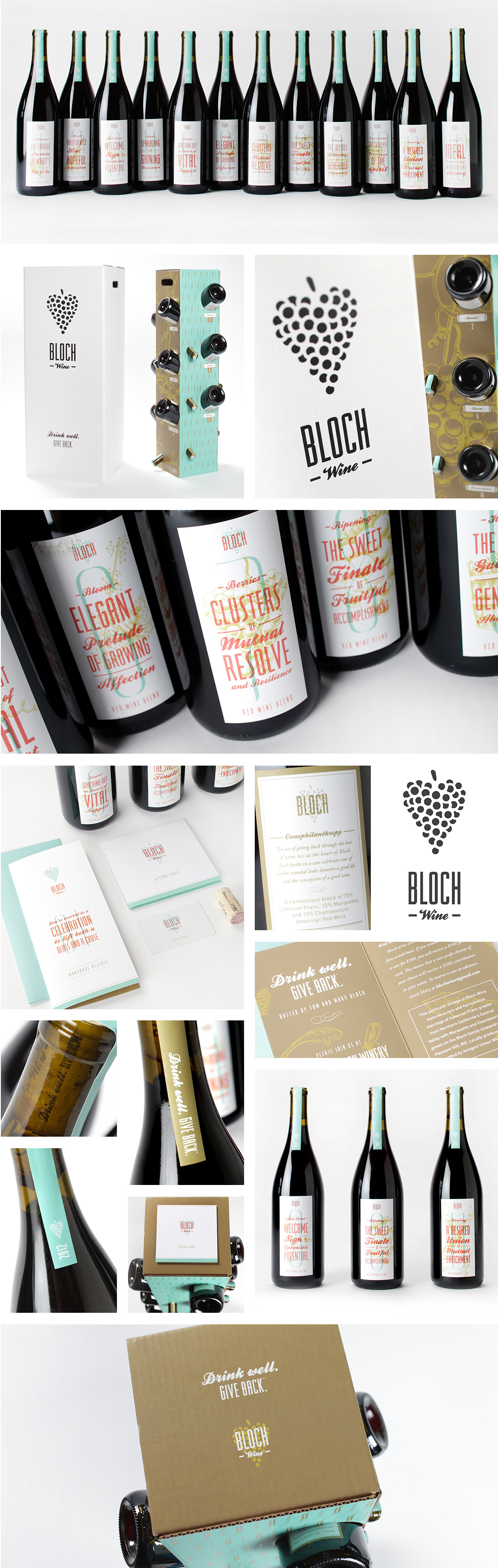 pro bono wine liquor Spirits bottle series charity give back drink winery Label wine rack storytelling  