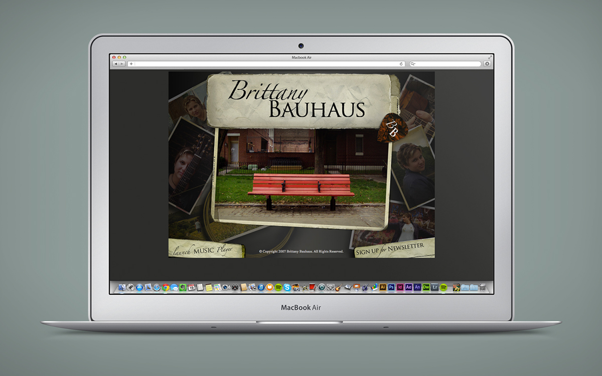 Adobe Portfolio Brittany Bauhaus Website guitar