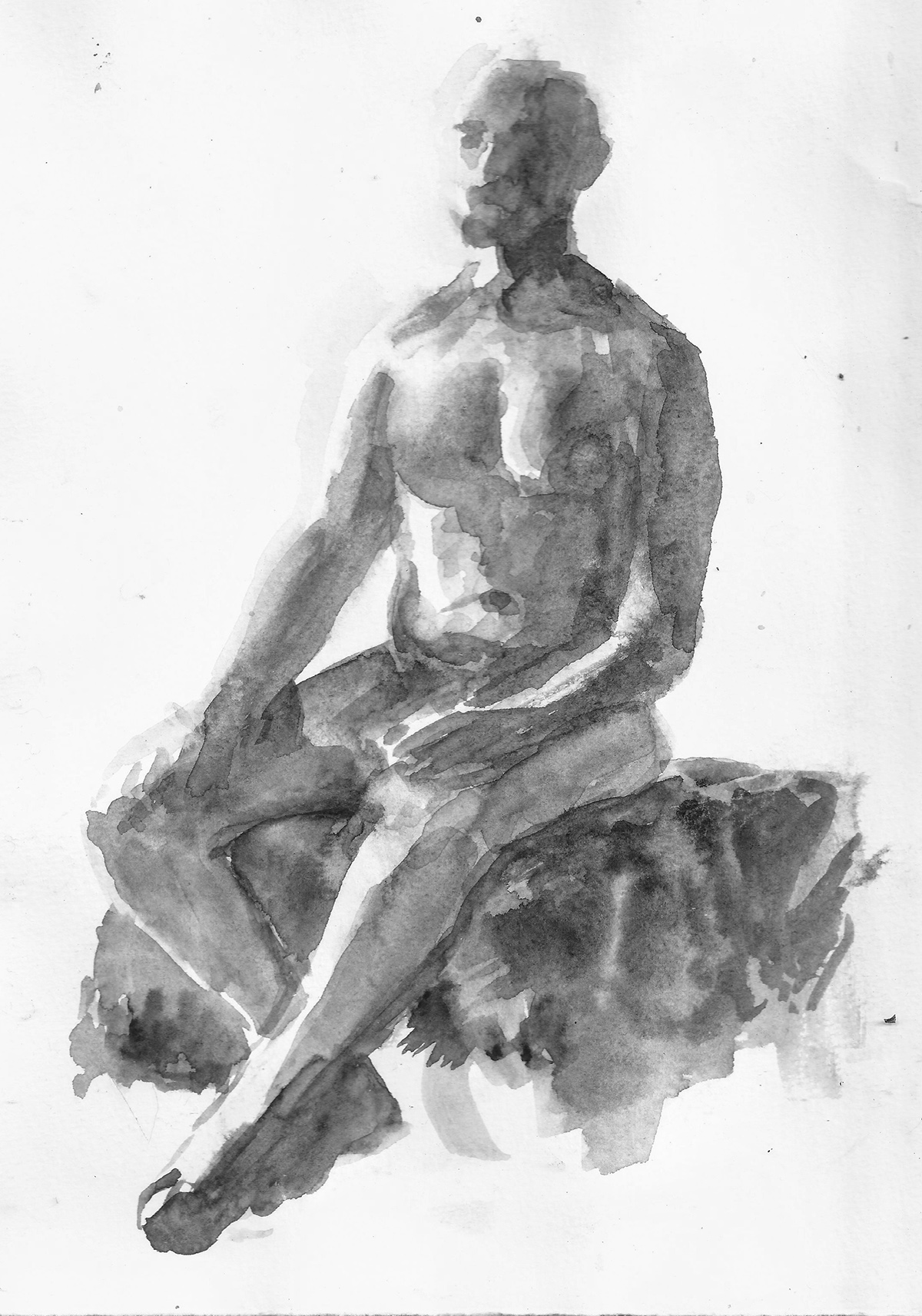 figurative art Human Figure anatomy TRADITIONAL ART watercolor oil on canvas wash Interior sketch contemporary art