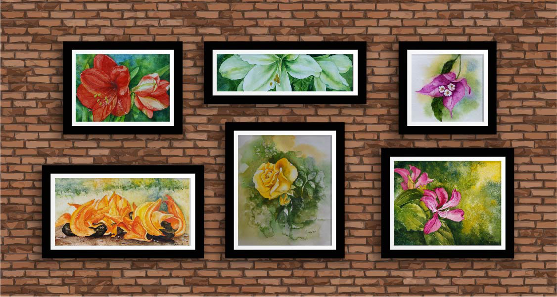 artwork dhaka Fine Arts  Flowers Montreal Naturel Beauty painting   photographs Photography  watercolor