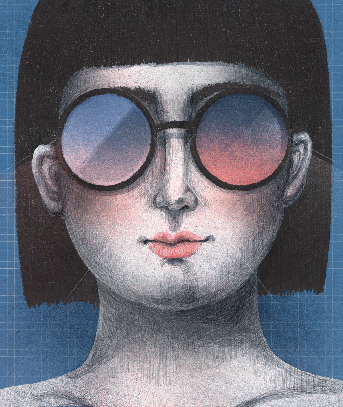 illust color mysterious utopia Dystopia conceptual philosophy  word eunjoolee glasses