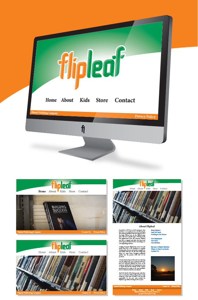 flipleaf Book Publisher company brand design senior project