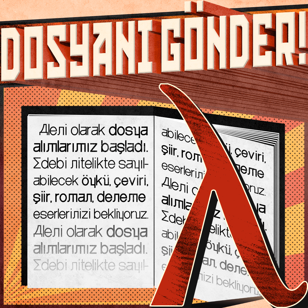 Aleni Kitap #2 "DOSYANI GÖNDER!" /Constructivist Notification Design & Poster Design/
