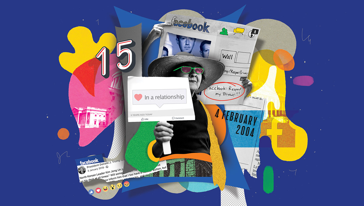 collage The Economist Editorial Illustration facebook 15th years New York London ILLUSTRATION  graphic gif
