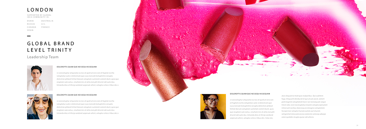 Adobe Portfolio makeup Fashion  women editorial Layout design Landscape print Booklet