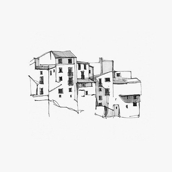 arquitectura architecture dibujo Drawing  sketch Pueblos