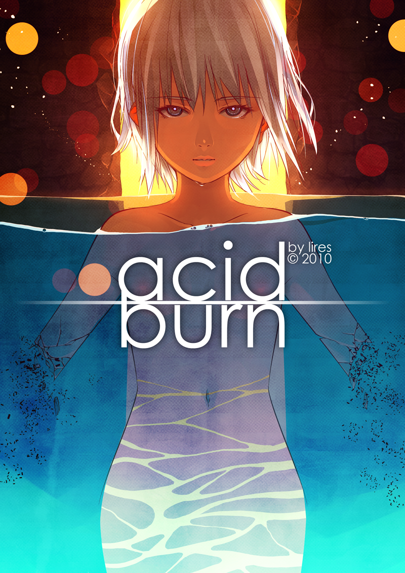 water naked manga anime white hair acid