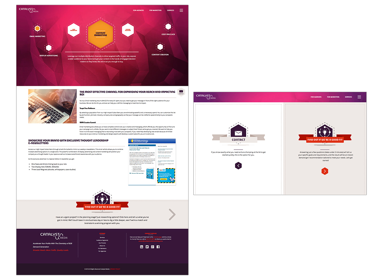 Adobe Portfolio Website redesign digital b2b front-end wireframes Sitemap Website Design Catalyst Rebrand