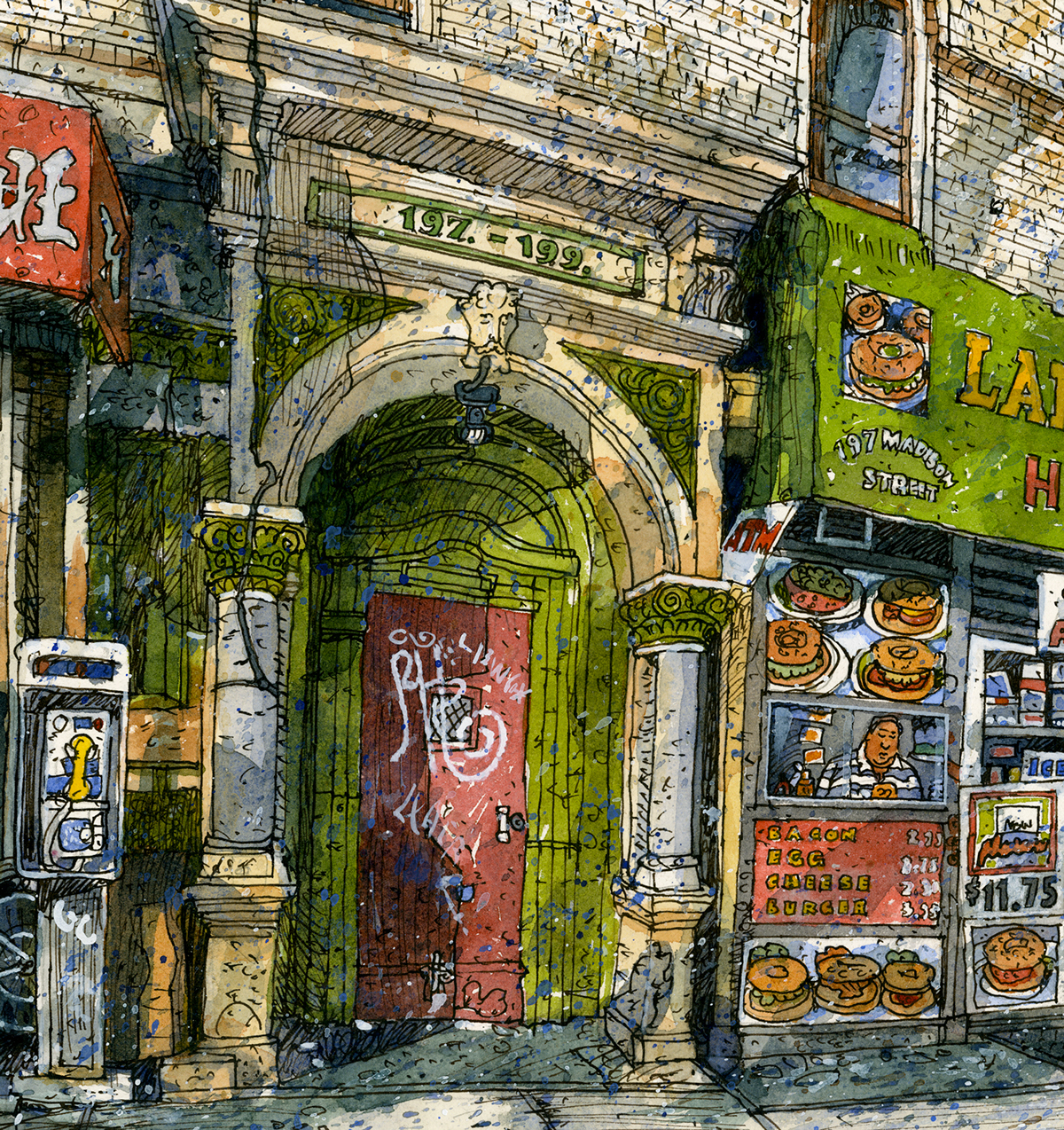 watercolors new york city Greene Street sketchbook Travel NY