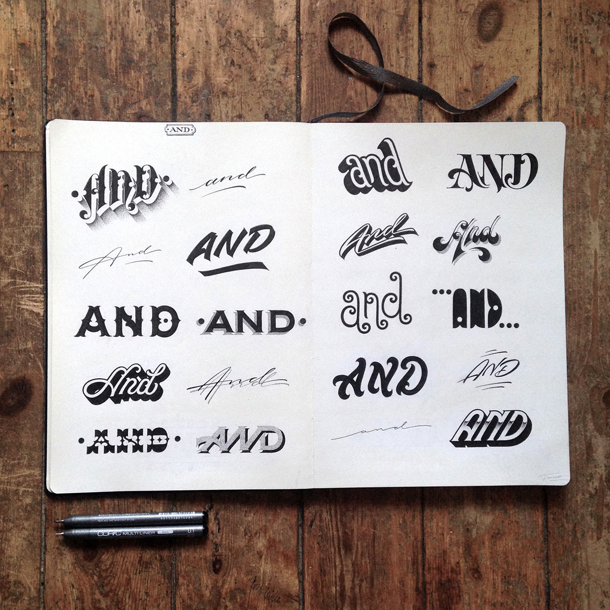Posca sketchbook typography by hand quote Marker frisso   Handlettering