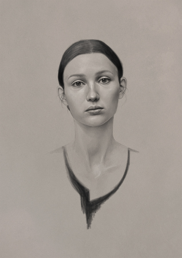 Drawing  sketch portrait figurative ILLUSTRATION  crosshatching woman retrato dibujo
