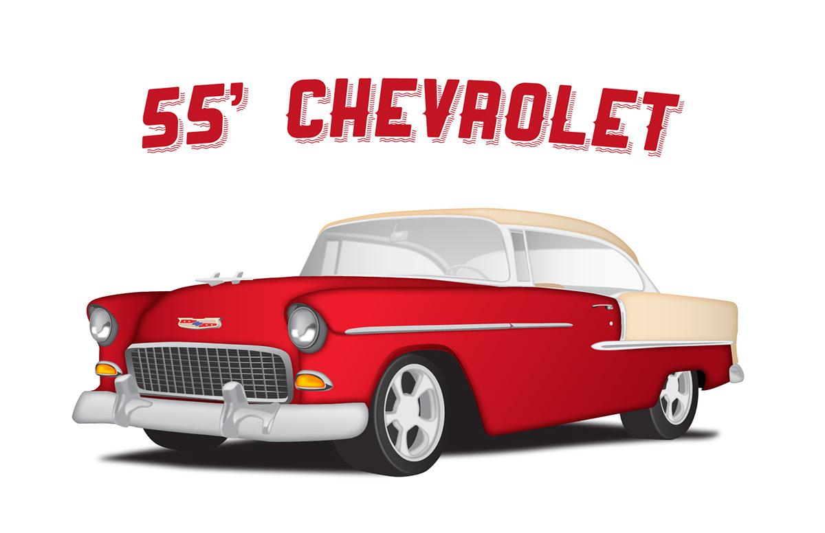 CHEVY classic car vector