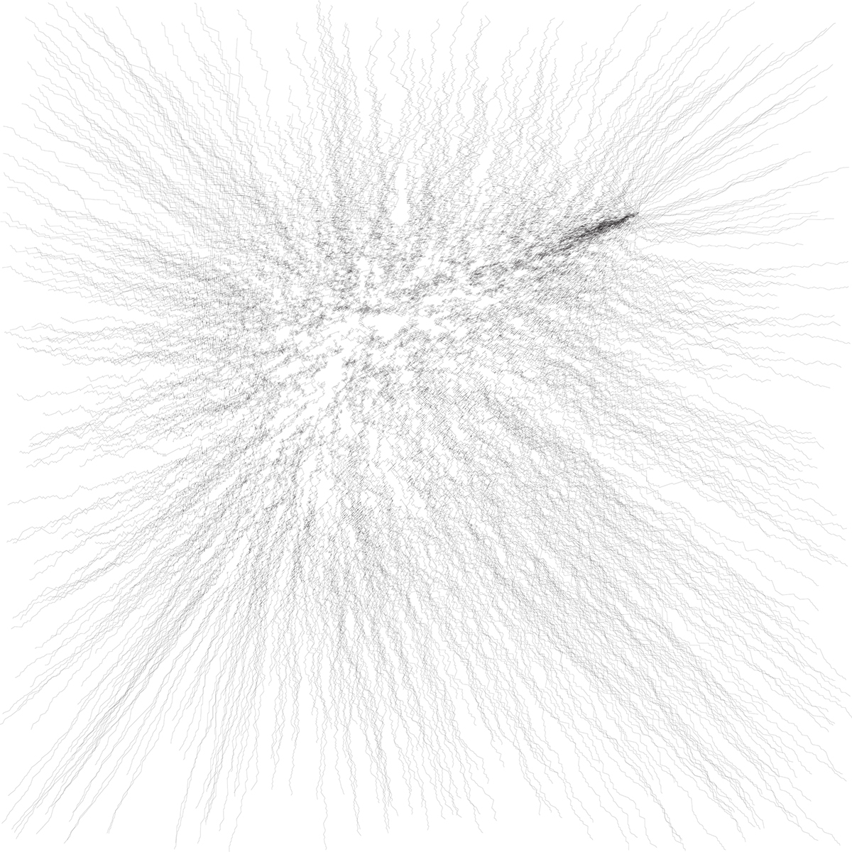 Landscape representation lines line force magnet RAMI Hammour  Probability trajectory