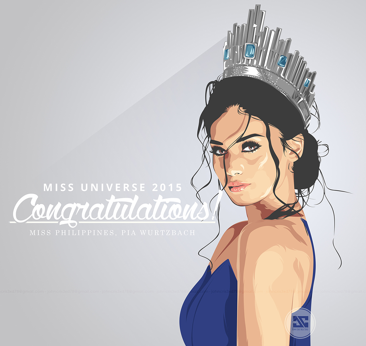 missuniverse2015 miss universe miss Pagent pia Pia Wurtzbach philippines sexy girl crown Beautiful most Hot glamorous vector